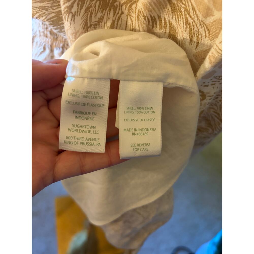LILLY PULITZER Abralynn 100% Linen Shirtdress Sand Bar Palm Beach Paradise 12 - Picture 11 of 15